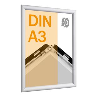 Klapprahmen A3, selbstklebend silber  | Gehrung 