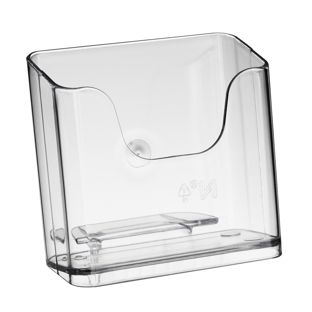 Prospekthalter, Polystyrol, transparent PTXE 1 x A6  | Hochformat 