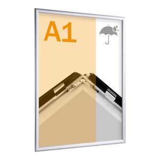 Klapprahmen A1 wetterfest silber 