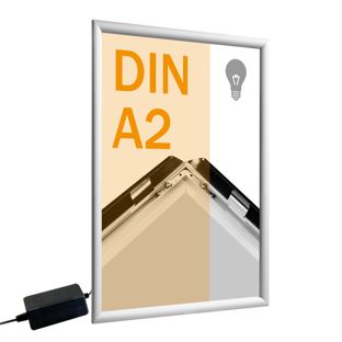 LED Klapprahmen A2 silber 