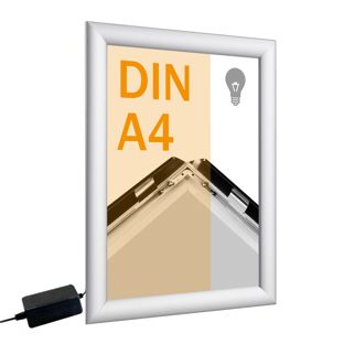 LED Klapprahmen A4 silber 