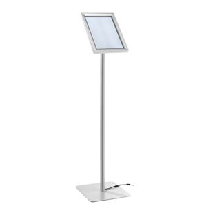 Infoständer A4 LED mit Klapprahmen silber 