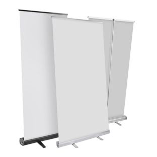 Roll Up Standard, ohne Druck, 200 x 85 cm | silber 