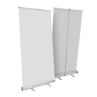 Roll Up Standard, ohne Druck, 200 x 100 cm | silber 