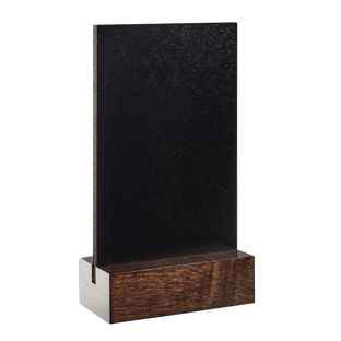 Tischaufsteller Kreidetafel schwarz, dunkelbraun | A6 - 105 x 148 mm