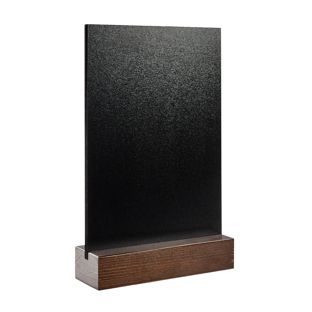 Tischaufsteller Kreidetafel schwarz, dunkelbraun | A5 - 148 x 210 mm