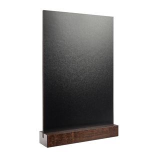 Tischaufsteller Kreidetafel schwarz, dunkelbraun | A4 - 210 x 297 mm