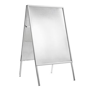 Kundenstopper SOLID-STOP B1 Outdoor, 25 mm Profil, Gehrungsecken, silber 
