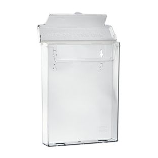 Prospektbox wetterfest mit Deckel, Polystyrol, transparent, Taymar A5                                                                                                                                
