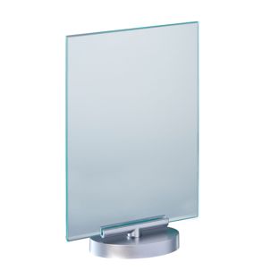 T-Aufsteller A5, drehbar, mit Acryl im Glaslook und Sockel A5 
