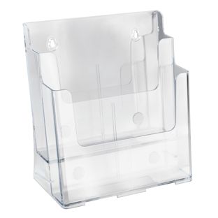 Prospekthalter Wand/ Stand, Polystyrol, transparent PTXC 2 x A4 