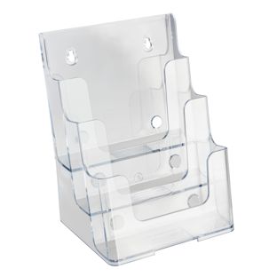 Prospekthalter Wand/ Stand, Polystyrol, transparent PTXC 3 x A5
