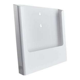 Wandprospekthalter, Polystyrol, transparent PTXD, 1 x A4  | weiß 