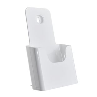 Prospekthalter Wand/ Stand, Polystyrol, transparent PTXD 1 x 1/3 A4  | weiß 