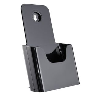 Prospekthalter Wand/ Stand, Polystyrol, transparent PTXD 1 x 1/3 A4  | schwarz 