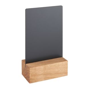 Tischaufsteller Kreidetafel schwarz|braun  | 100 x 70 mm 