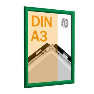 Klapprahmen A3, selbstklebend grün  | Gehrung 