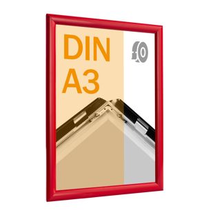 Klapprahmen A3, selbstklebend Gehrung | rot