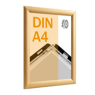 Klapprahmen A4, selbstklebend gold  | Gehrung 