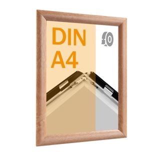Klapprahmen A4, selbstklebend holzoptik hell  | Gehrung 