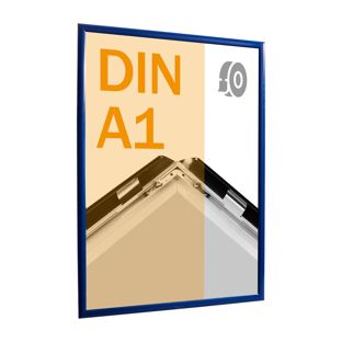 Klapprahmen A1, selbstklebend blau  | Gehrung 