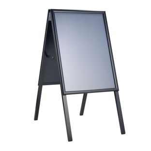 Kundenstopper A2 AIR-STOP, 25 mm Profil schwarz  | Gehrung 