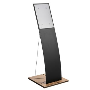 Bodenaufsteller Holz/Kunststoff LOBBY, A4, schwarz/braun 