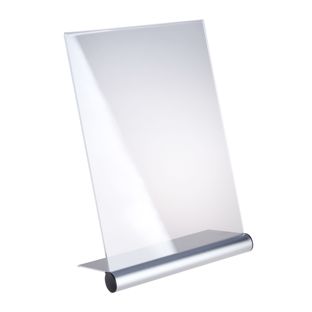 L-Aufsteller mit Aluminium-Sockel 