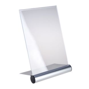 L-Aufsteller mit Aluminium-Sockel A5 