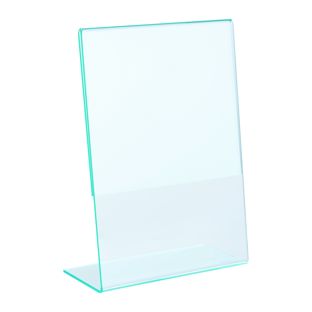 L-Aufsteller, PMMA (Acryl), transparent-grün A6