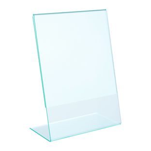 L-Aufsteller, PMMA (Acryl), transparent-grün 