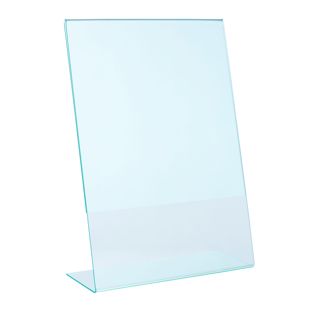 L-Aufsteller, PMMA (Acryl), transparent-grün A4