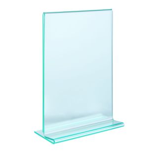 T-Aufsteller, PMMA (Acryl), transparent-grün A6 