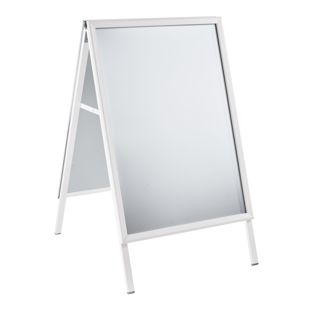 Kundenstopper A1 Outdoor SOLID-STOP 32 mm | Gehrung  | weiß 