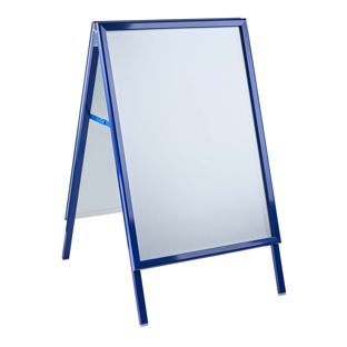 Kundenstopper A1 Outdoor SOLID-STOP 32 mm | Gehrung  | blau 