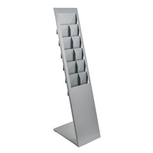 Prospektständer PLANAR, 6x A4 silber 