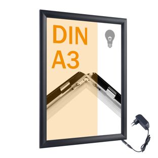 LED Klapprahmen A3 schwarz 