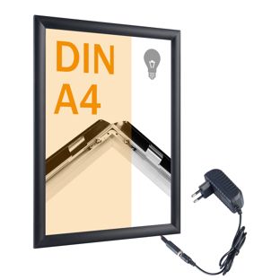 LED Klapprahmen A4 schwarz
