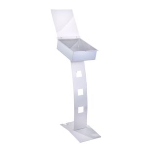 Bodenprospektständer Outdoor HILO mit Rollen, 1x A4, Metall 