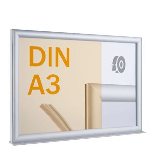 Info Topper aus Aluminium A3  | Querformat 