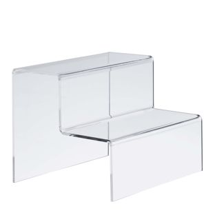Deko Treppe, Acryl transparent | 220 x 168 x 183 mm | 2-stufig