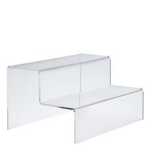 Deko Treppe, Acryl transparent | 300 x 170 x 220 mm | 2-stufig