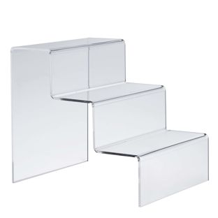 Deko Treppe, Acryl transparent | 220 x 250 x 273 mm | 3-stufig