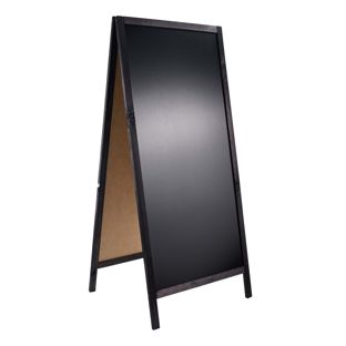 Kundenstopper Holz WOOD-STOP Lite XL, 64 x 136 cm schwarz 