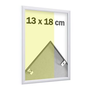 Alu-Bilderrahmen, Styrol klar silber | 13 x 18 cm | matt