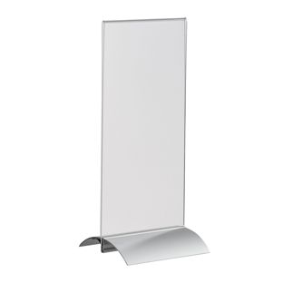 T-Aufsteller mit Aluminumklemmfuß 1/3 A4  | Hochformat 