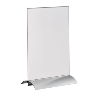 T-Aufsteller mit Aluminumklemmfuß A5  | Hochformat 