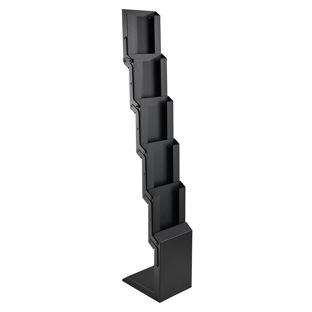 Prospektständer CONCORD faltbar, 5x A4 mit Tasche, schwarz 