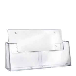 Prospekthalter, Fächer parallel, Polystyrol, Hochformat, transparent, Taymar A6  | 2 