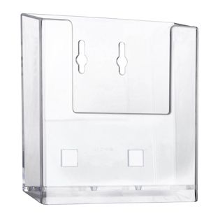 Wandprospekthalter, Polystyrol, transparent, Taymar 1 x A6  | Hochformat 
